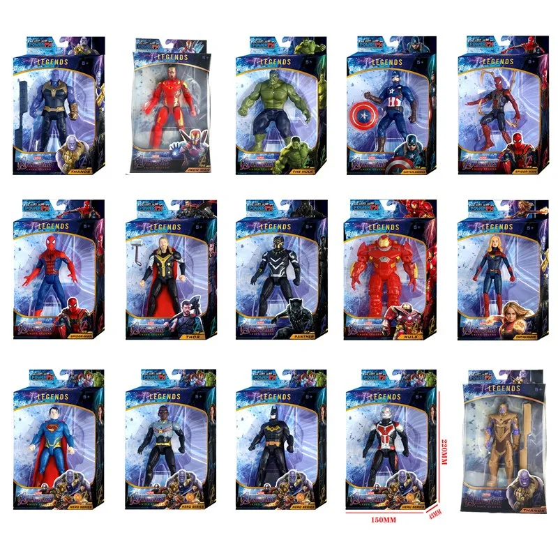 

7-Inch Avengers Justice League Garage Kit Superhero Model Multi-Joints-Activity Glowing Toy