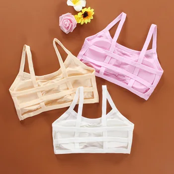 

3pc/lot Kids Girls Underwear Bra Vest Children Underclothes Sport Underwear Clothes Children Development Period Vest 8-14Y