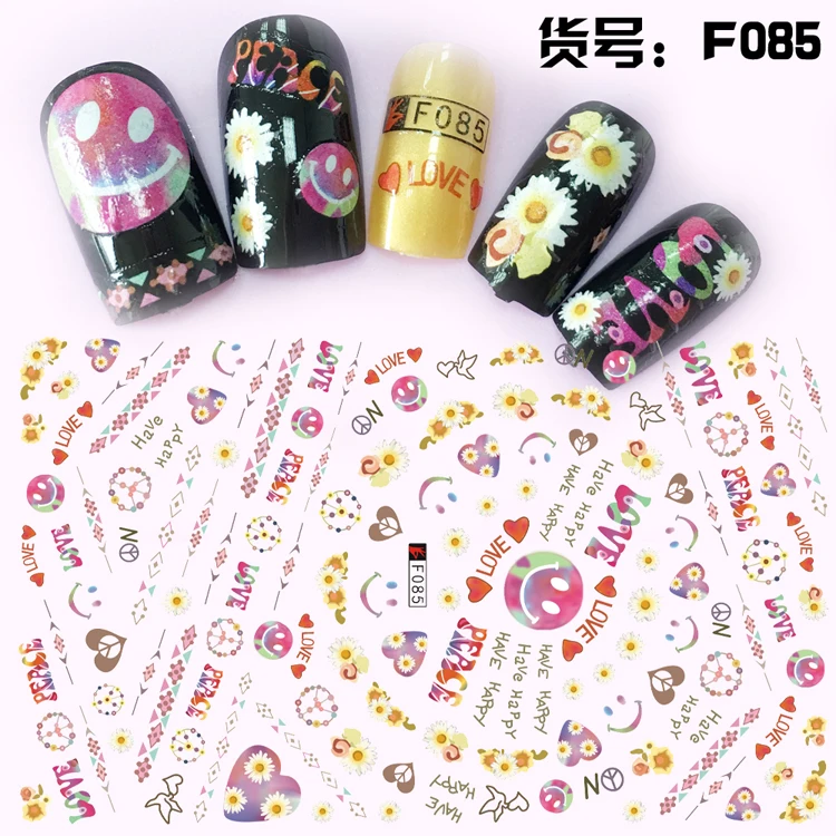 5 листов 10 Тип японский ультратонкий magico kitty cat DIY наклейки для ногтей Дизайн клейкие стикеры 3D на ногти Nail Art наклейки украшения F85-98