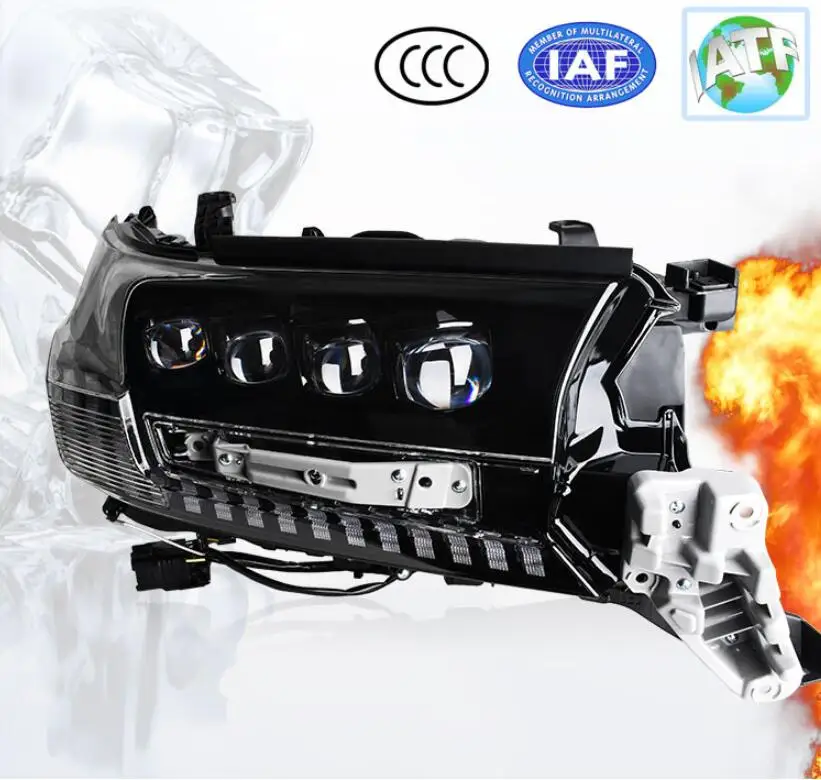Автомобильный бупмер головной свет для Toyota Prado Land cruiser LC200 фары автомобильные аксессуары все светодиодный противотуманный фонарь для cruiser фары