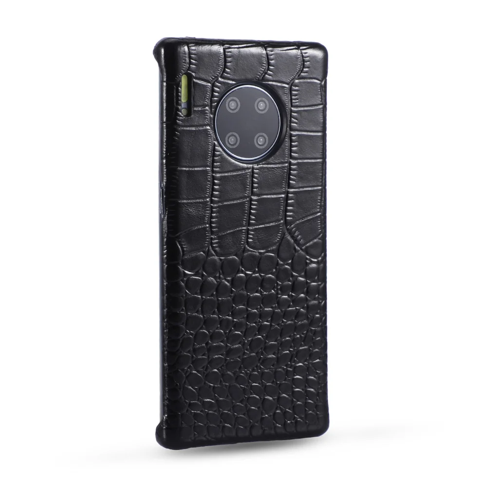 Роскошный чехол для huawei mate 30 Pro, Винтажный чехол с крокодиловым узором, чехол из натуральной кожи для huawei mate 30, защитная задняя крышка