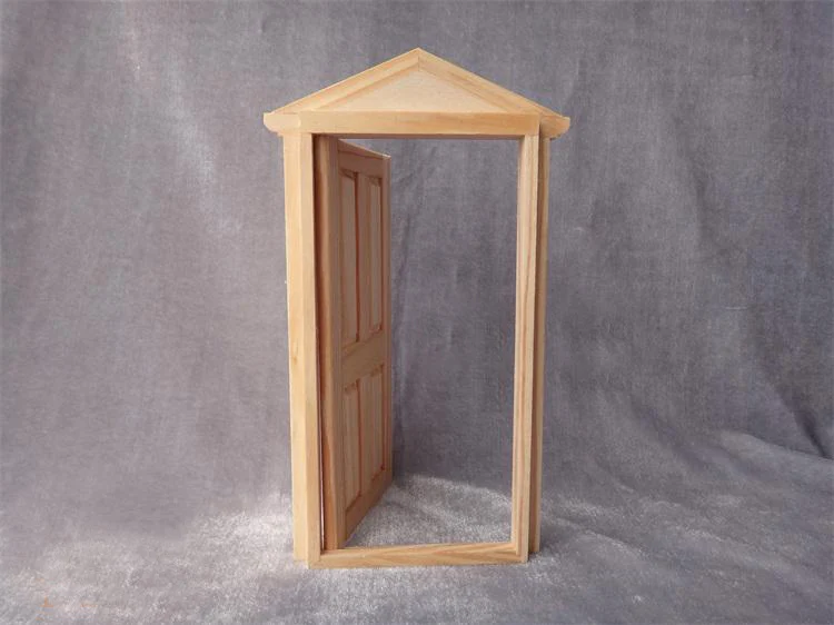 Miniature model 1:12 Building Model Materials Wooden doors Pull the door outward