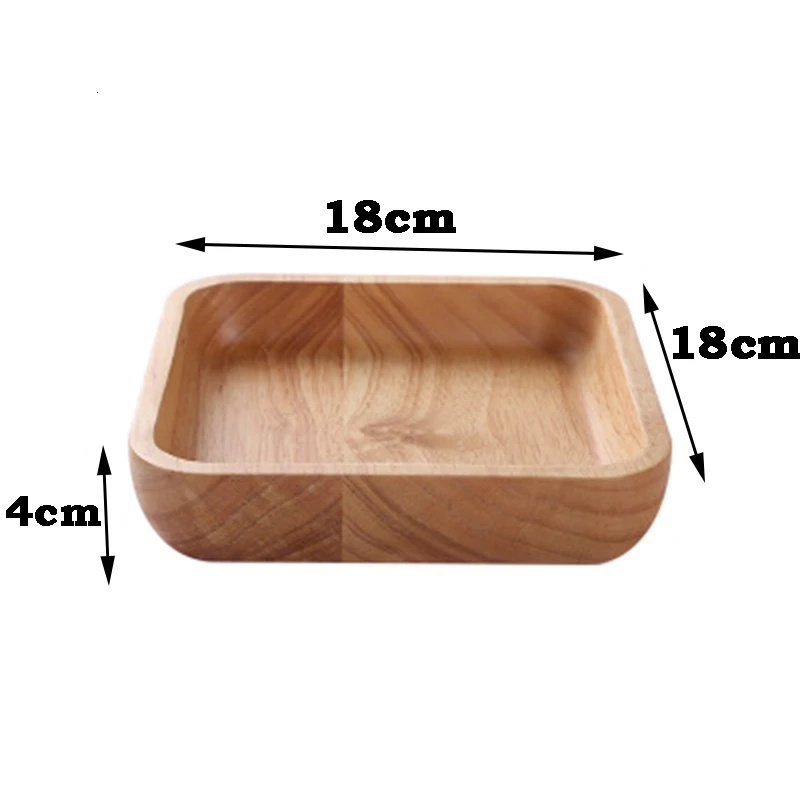 CAKEHOUD Creative Wooden Plate Japanese Fruit Salad Plate Home Smooth Wooden Bread Dish Tray Kitchen High Quality Service Tray - Цвет: 1