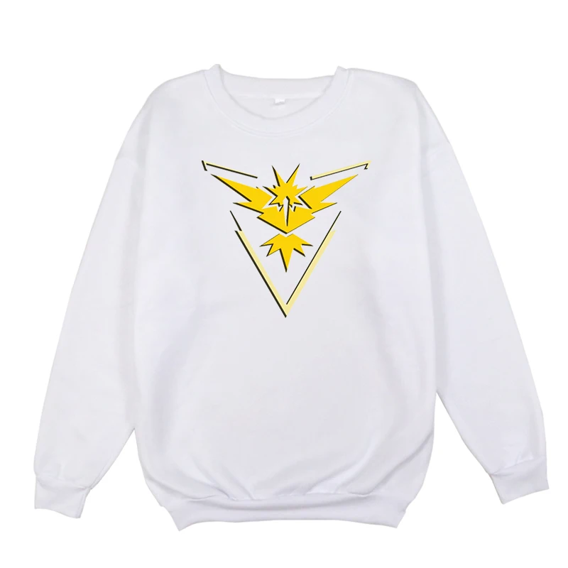 Толстовки с капюшоном в стиле Харадзюку, с принтом «Pokemon Team Mystic Valor Instinct», Женская толстовка с капюшоном, уличная одежда розового цвета, зимняя одежда для девочек - Цвет: 3