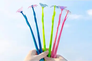 

change color Morning glory gel pen cartoon neutral pen student prize pen office black writing pen promotion gift pen 48pc/lot