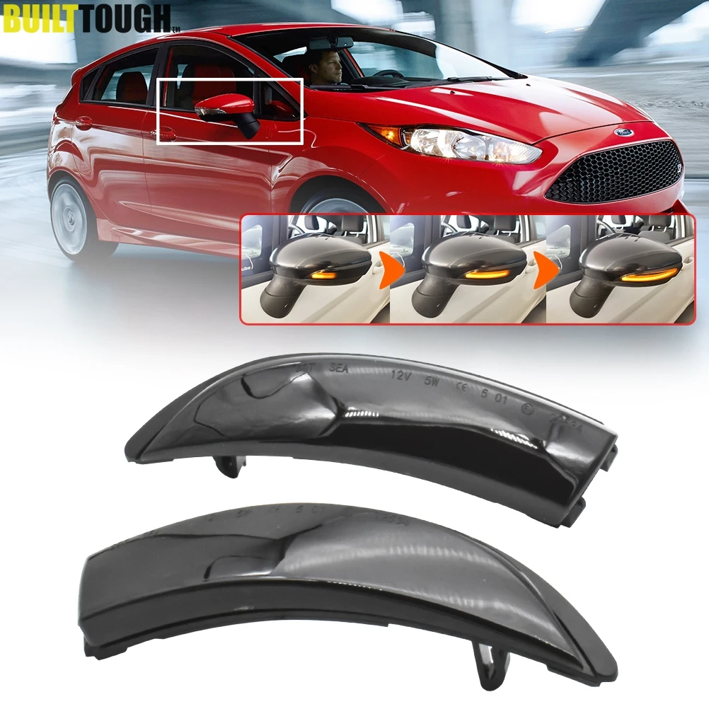 Для Ford Fiesta MK6 B-Max 2008-2017 Динамический светодиодный зеркальный индикатор поворота