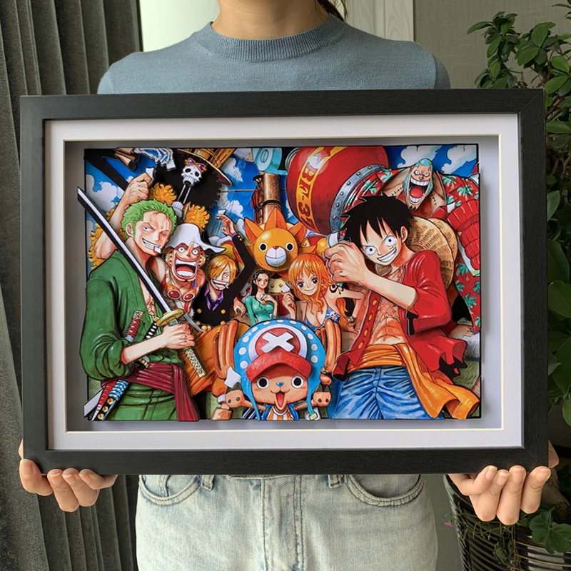 One Piece 3d Paper Art | 3d One Piece Painting | Ornaments