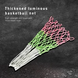1 PC Nightlight Basketball Net Nylon Luminous Basketball Mesh Replacement Basketball Sports Standard Glowing Mesh Outdoor Sports