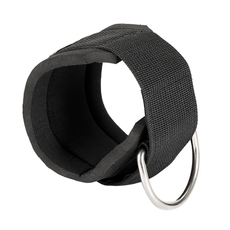 

Sport Ankle Straps Black Padded D-ring Ankle Cuffs for Gym Workouts Cable Machines Legs Exercises with Carry Bag