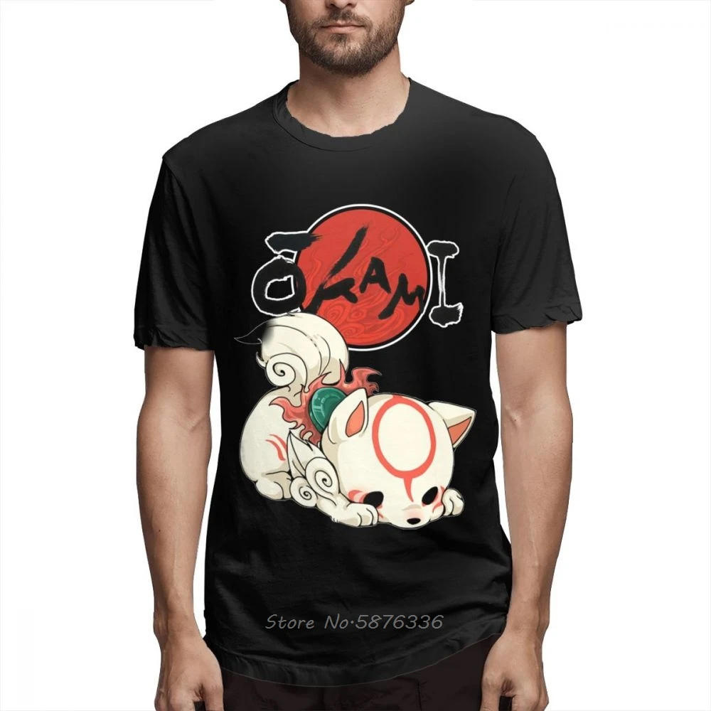 Футболка Game Okami Amaterasu Chibi Мужская Новое поступление футболка из органического