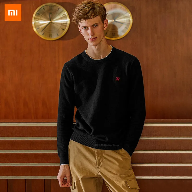 

Xiaomi Mijia Youpin Classic Electric Embroidery Round Neck Knit Sweater Soft Knit Comfortable Warm Contrast Round Neck Exquisite