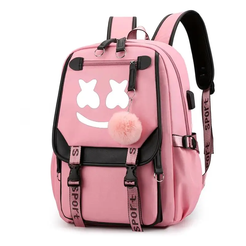 Mochilas para Estudantes com Ornamentos de Volta à Escola Bolsas de Carregamento Mochila para Meninos Imido Luminoso Homem Viagem Ombros dj Usb 7 High Quality Bolsas e Malas