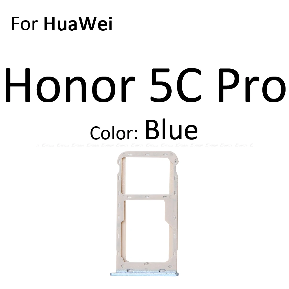 Micro SD sim-карта слот, разъем для лотка адаптер Коннектор кард-ридера для Huawei Honor 6C 5C Pro контейнер держатель запасные части - Цвет: For Honor5C Pro Blue