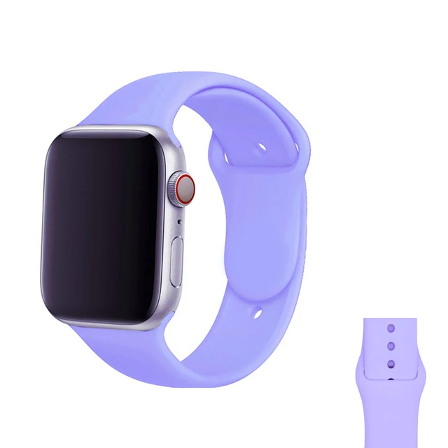 Silicone Strap For Apple Watch band Series Se 6 5 4 3 2 1 38mm 42mm 44mm 40mm Smart Bracelet Sport Watchband iWatch 7 45mm 41mm 17