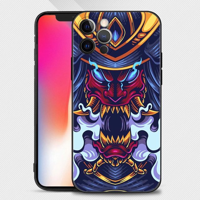 Oni Mask Phone Case For Apple iPhone 13 12 11 Pro Max Mini XS Max XR X 7 8 Plus 6 6S SE 2020 Soft Cover Silicone Shell