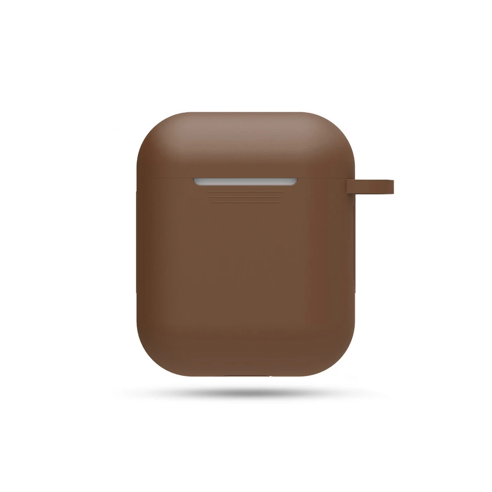 Dark brown Чехол для наушников для Apple AirPods, чехол, настоящие беспроводные Bluetooth наушники для Air Pods, защитный чехол, аксессуары для AirPod - Цвет: Dark brown