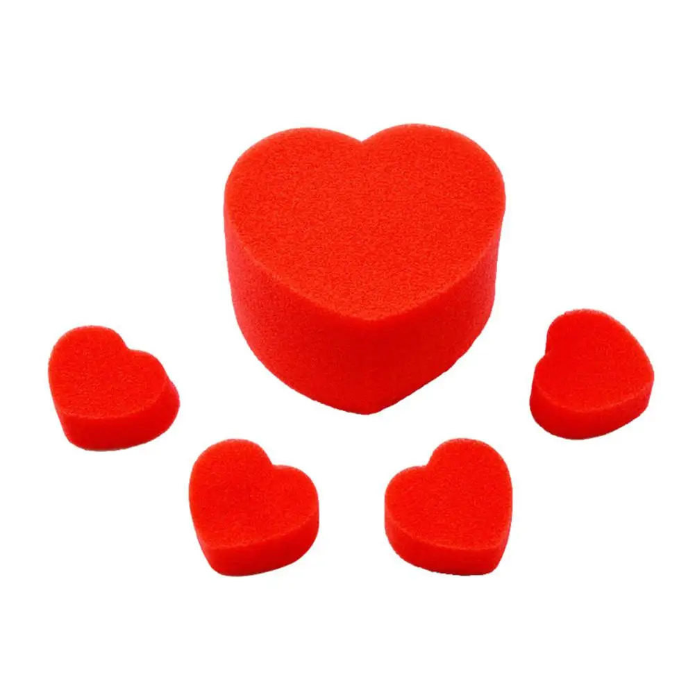 GloryStar Sponge Magic Trick Set Sponge Heart Magic Props Heart Love Ball Party Trick Set 4