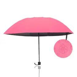Полива цветов, для мужчин's женщин 3 Складной Зонты черное покрытие солнцезащитный крем рекламные зонтики зонтик прозрачный зонтик