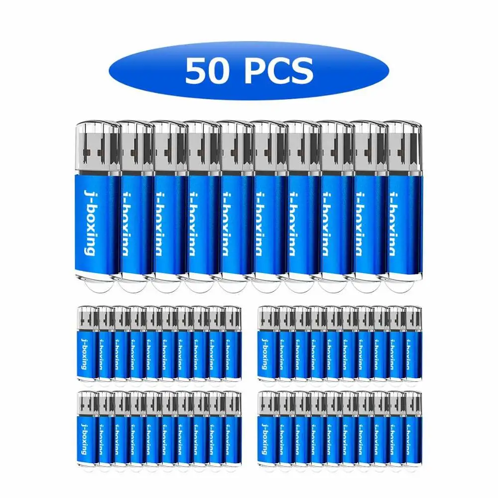 J-boxing оптом 50 шт. 1 ГБ флеш-диск USB 2,0 прямоугольная флеш-Ручка Флешка карта памяти для компьютера ноутбука планшета многоцветная - Цвет: Синий