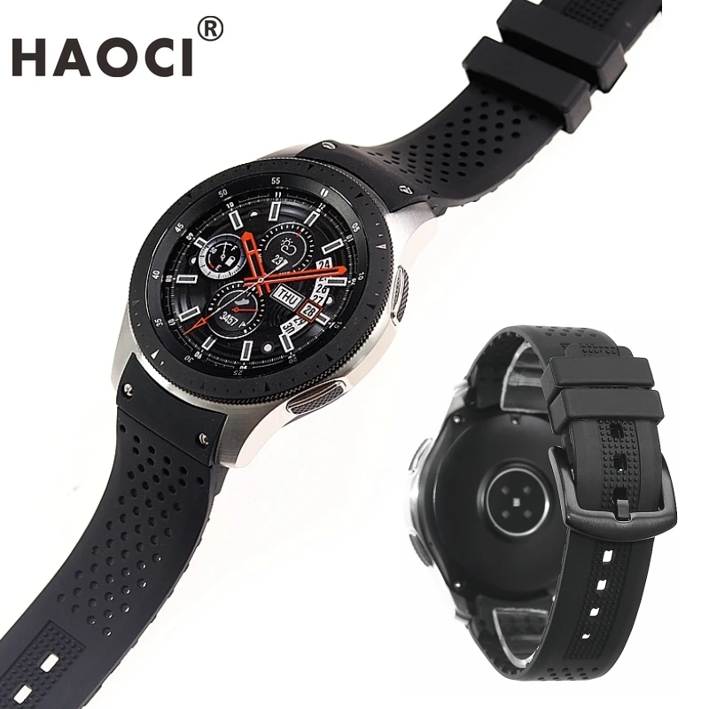 

Новый стильный высококачественный силиконовый браслет 22 мм для Samsung Gear S3 S4 Galaxy Watch 46 мм, ремешок для часов
