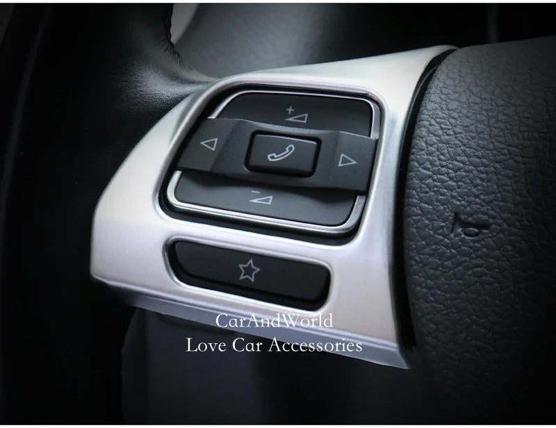 Руль планки с кнопками Крышка для Volkswagen VW Tiguan 2009 2010 2011 2012 2013 аксессуары для украшения автомобиля