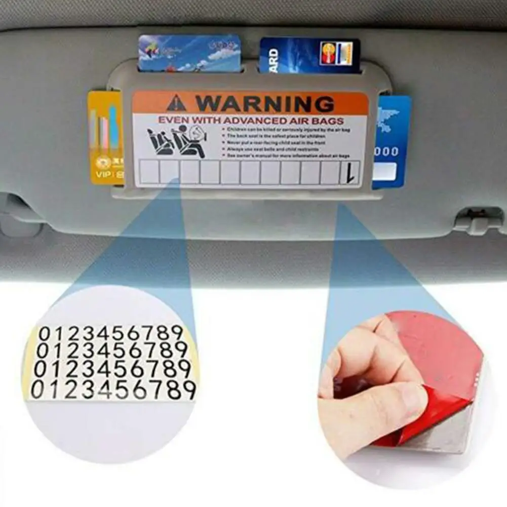Автомобильный Стайлинг авто солнцезащитный козырек органайзер для номер телефона при временной парковке клип высокоскоростной держатель карточки IC Tidying