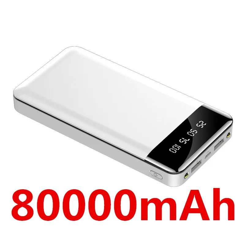 usb c power bank Power Bank 80000mAh Large Capacity Portable Fast Charging LED Light Digital Display Power Bank Charger for Xiaomi Samsung Iphone type c power bank Power Bank