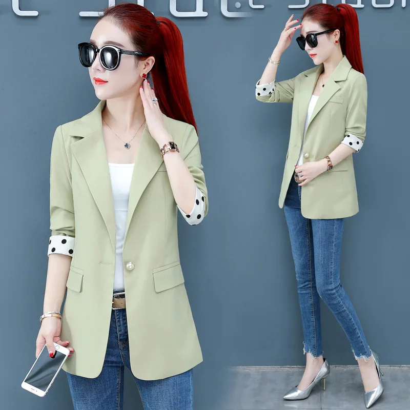 

Small Suit Coat Women's 2019 Autumn New Style Korean-style Casual Online Celebrity Women's Suit Sense of Design Non-mainstream T