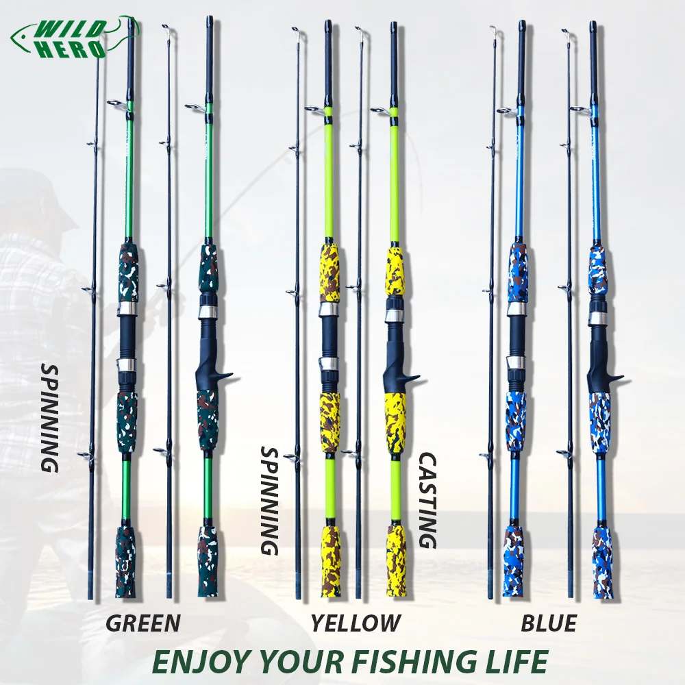WILDHERO спиннинговое литье ручная Приманка Удочка Pesca карбоновая палка Canne Carp Fly