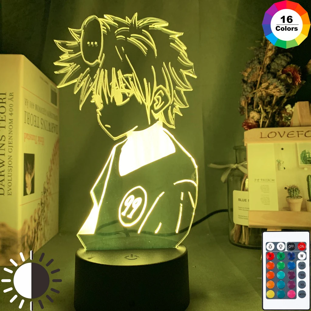 Светодиодный ночник Hunter X в стиле аниме Killua Zoldyck светильник с изменением цвета Usb