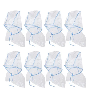 

12pcs Hair Salon Hat Hair Coloring Cap Hair Dye Tool Highlights Hat with Shawl (Random Style)