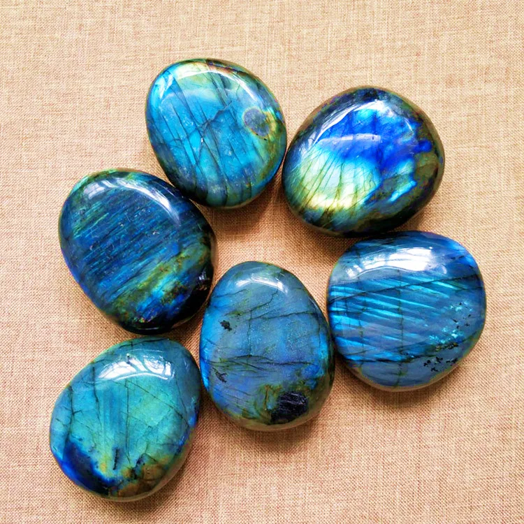 Natural Hecatolite Colorful Labradorite Crystal Original Moonstone