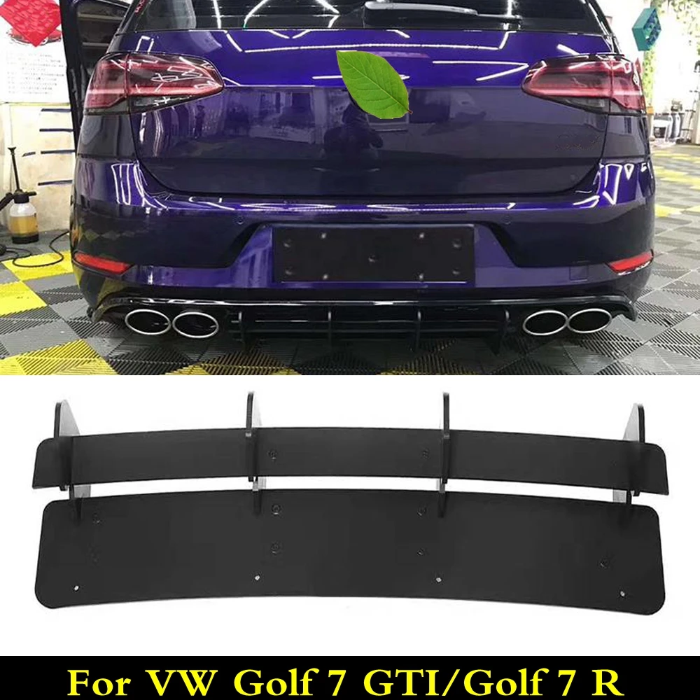 Mk7 5 накладка на заднюю губу диффузора для Volkswagen VW Golf 7 R/7 GTI MK7 R плавники ABS Бампер