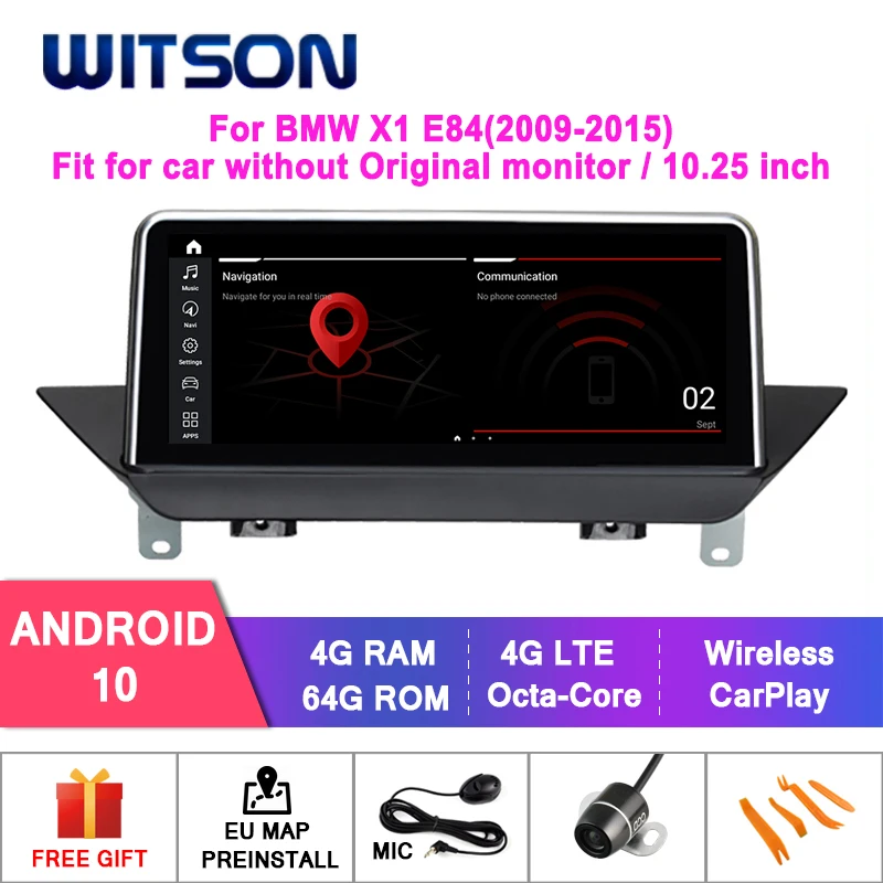 

WITSON Android 10.0 10.25" CAR DVD GPS For BMW X1 E84 2009-2015 4GB+64GB AUTO MULTIMEDIA RADIO GPS NAVIGATION