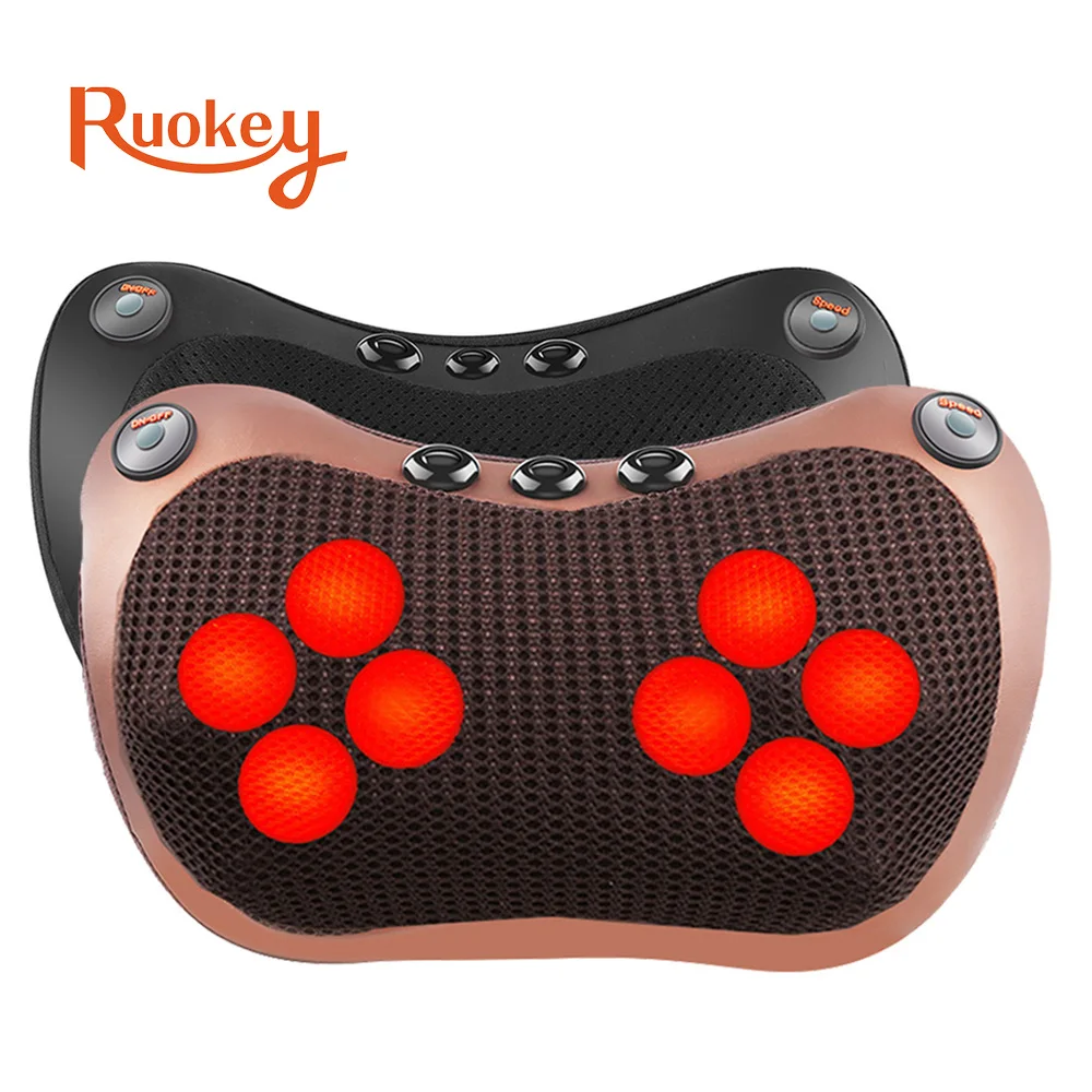 Electric Relaxation Massage Pillow Vibrator Neck Shoulder Back Heating Kneading Infrared therapy Massage Pillow