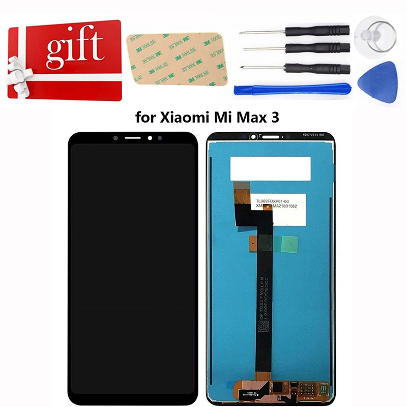 ЖК-дисплей для Xiaomi 6 9 &quotMI MAX 3 сенсорный ЖК-экран Mi Max ЖК-дигитайзер сборка запасные