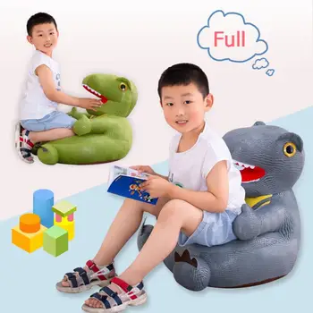 

Cartoon Dinosaur Baby Sofa Support Seat Cover Washable Toddler Learning To Sit Plush Chair Case without Filler