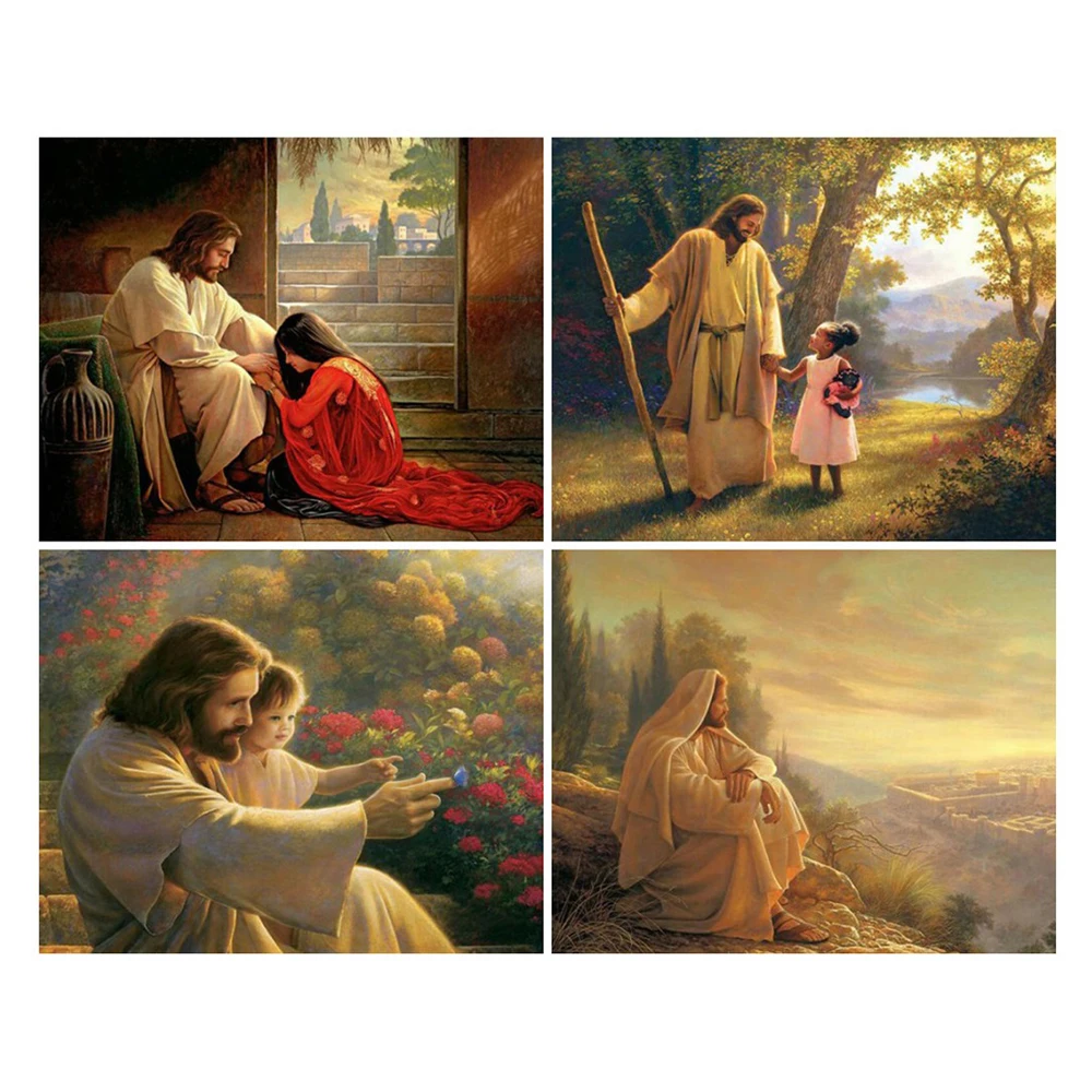 

YI BRIGHT DIY Square Round Diamond Painting Religious Jesus Hand Acrylic Mosaic Unique Gift Embroidery Furniture Decoration