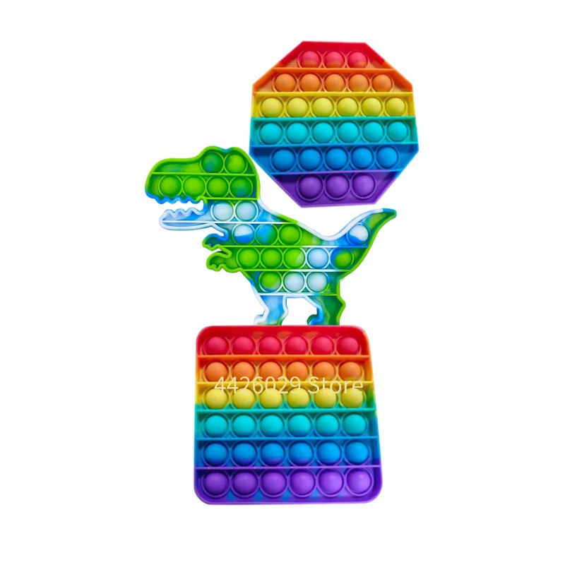 Tie-dye динозавр популярный антистресс игрушки для снятия стресса радужные