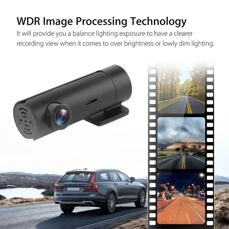 KL203 FHD 1080P WiFi Автомобильная dvr камера 170 градусов объектив ночного видения g-сенсор светильник и практичный черный WDR видеорегистратор