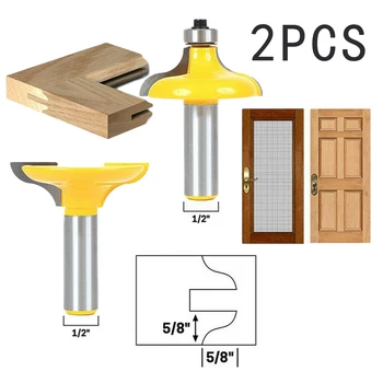 

2 Pcs/set Router Bits Wood Milling Cutter 1/2 Inches Shank Workshop Accessories