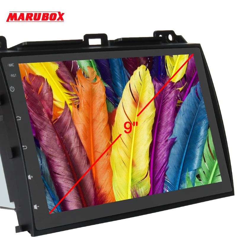 Штатная магнитола для Toyota Land Cruiser Prado 2002-2010, MARUBOX KD9026, Штатное головное устройство для Prado, Android 9.0, Восьмиядерный процессор,встроенный DSP, IPS экран, Встроенная 64GB, BlueTooth