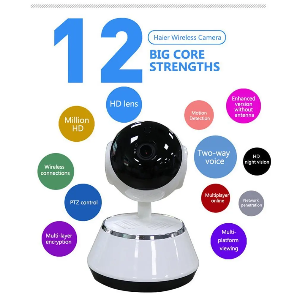  Baby Monitor Portable WiFi IP Camera 720P HD Wireless Smart Baby Camera Audio Video Record Surveill