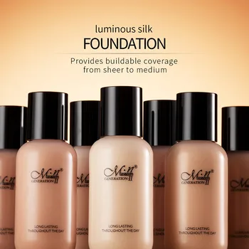 

Professional cosmetic multi colour foundation makeup liquid waterproof Concealer Luminous silky foundation