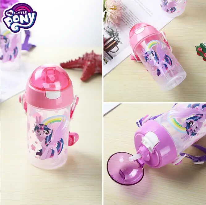 Новая натуральная my little pony Экологичная детская питьевая мультяшная вода 500 мл бутылки pp пластиковая соломинка бутылка детская игрушка, кукла