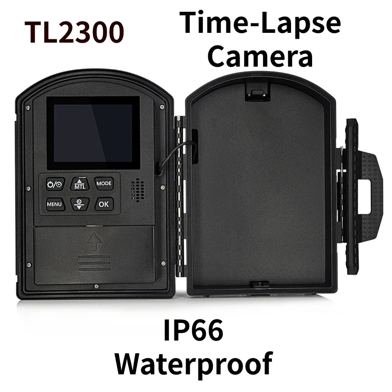 TL2300Time-Lapse Camera IP66 Waterproof 1080P Digital Timer Full Color Outdoor Wide Angle Video Recorder support multi-languages