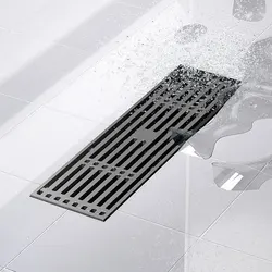 8*30 cm Bathroom Rectangle Double filter Floor Drain Shower Washroom Anti-blocking Odor Sink Drain Lengthen Large Floor Drain