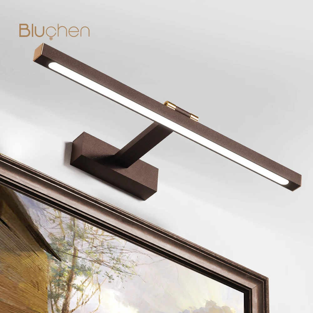 Led Modern Mirror Light Decor Picture 400 600 800 1000mm Long Indoor Wall Lamp Black White Bathroom Fixture | Лампы и освещение