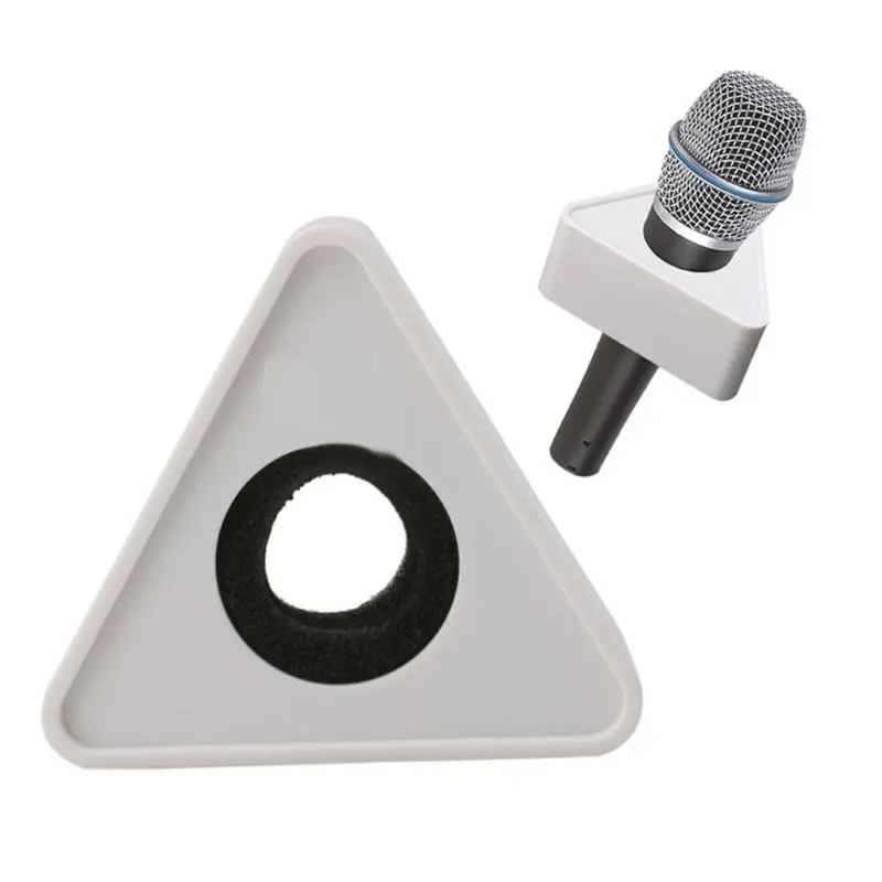 Треугольный микрофон с белым отверстием, ТВ, интервью, логотип, флаг, станция DIY