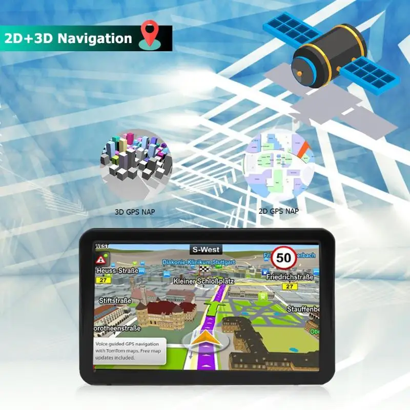 9 дюймов 256 МБ+ 8G SAT NAV Навигация HD сенсорный экран портативный gps навигатор